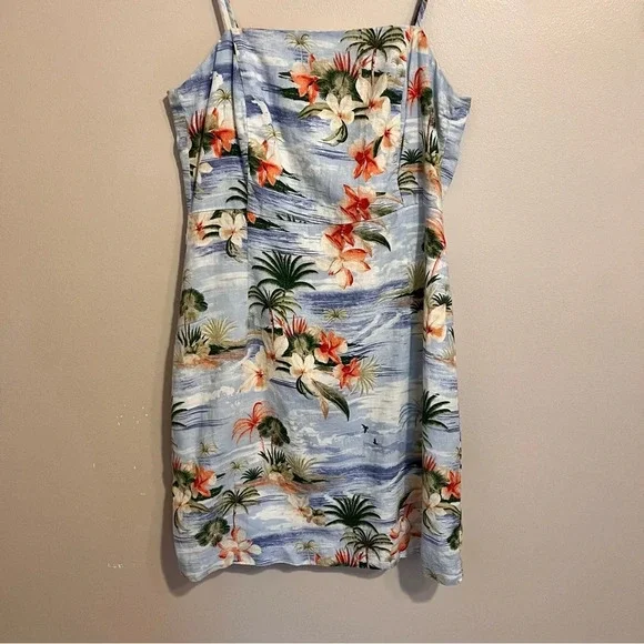 F21 hawiian dress linen  blend - Picture 2 of 4